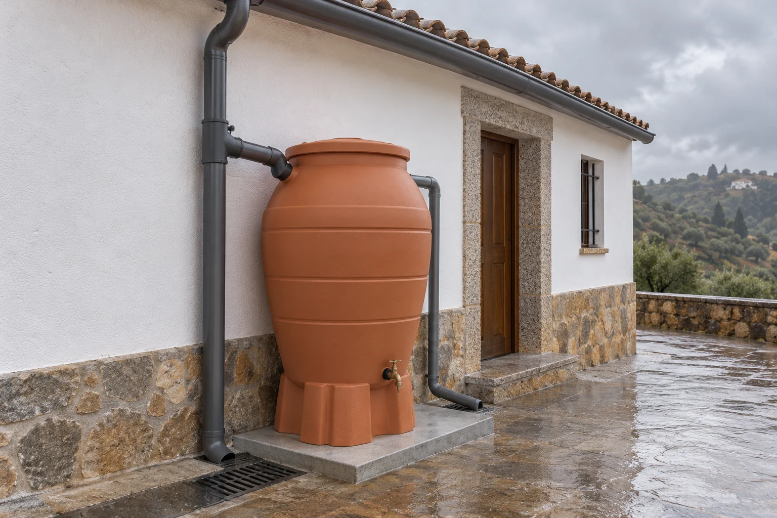 Depósitos de agua pluvial en Málaga